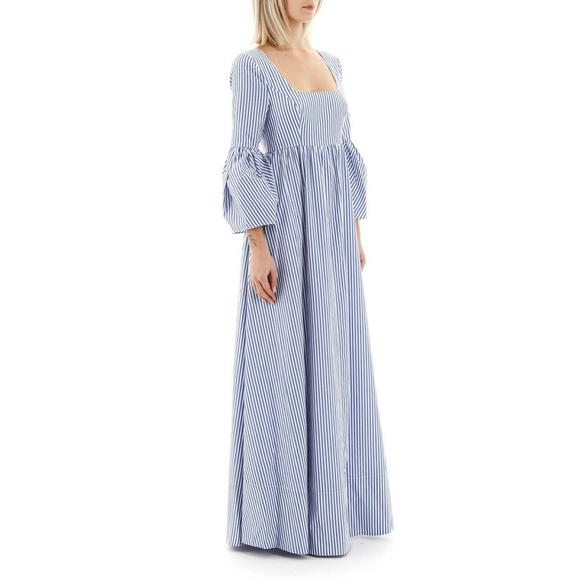 Staud Plumeria Stripe Maxi Dress Bell 